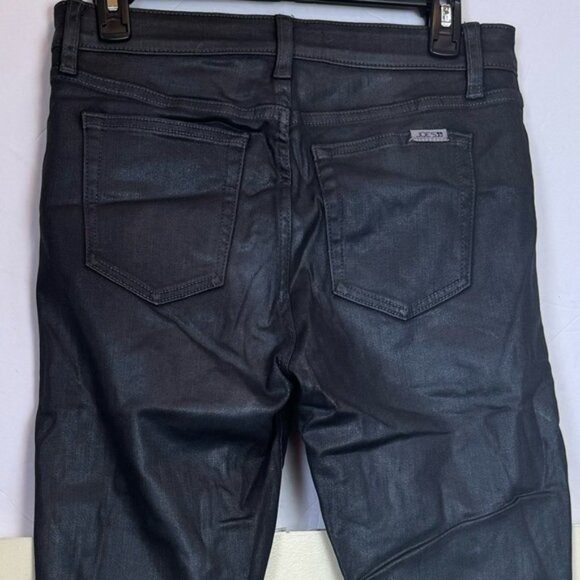 JOE’S Jeans Charlie Coated Silver High Rise Pocket Stretch Zip Denim Leather 29 - Picture 7 of 15